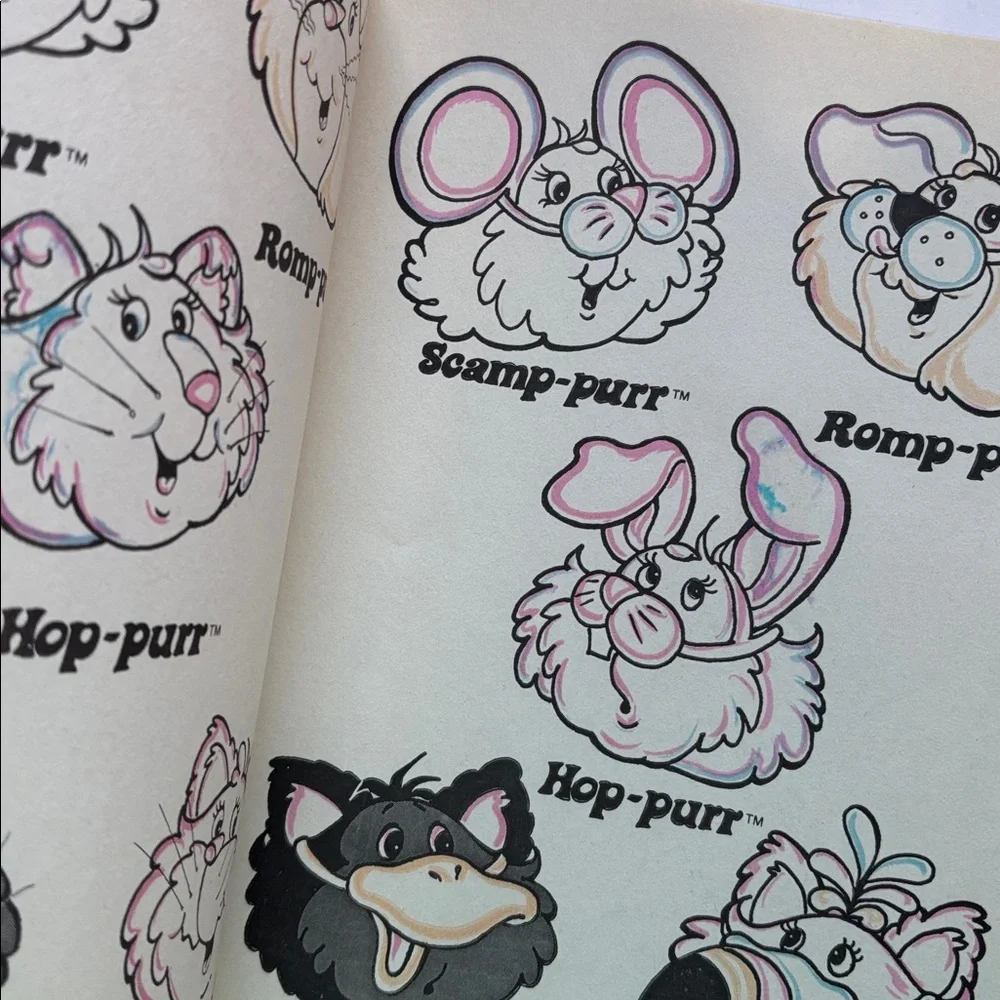 Purr Tenders Coloring Book Purr Tenders paint with Water 1980s Purrrtenders